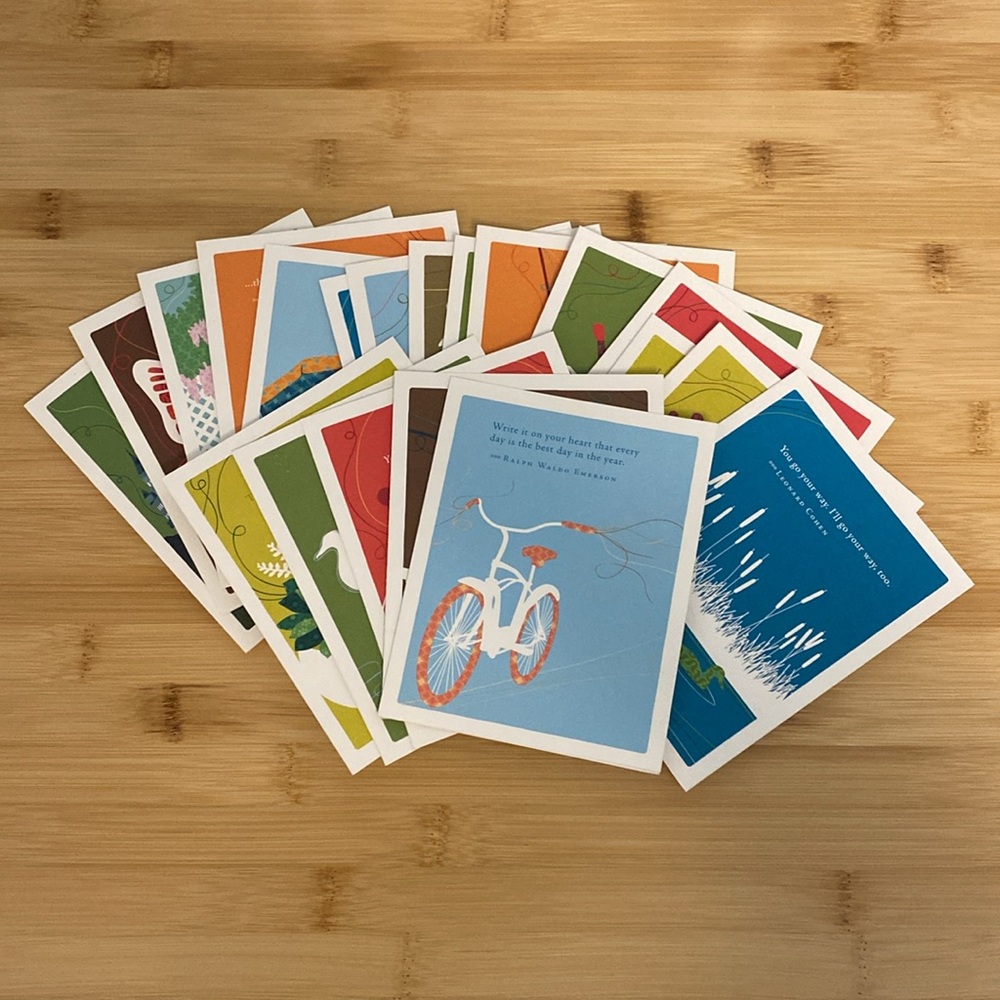 Positively Green Compendium Inspirational Cards Set of 22 Variety of Occasions